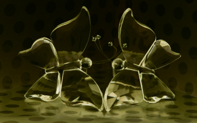 Green Glass Butterflies